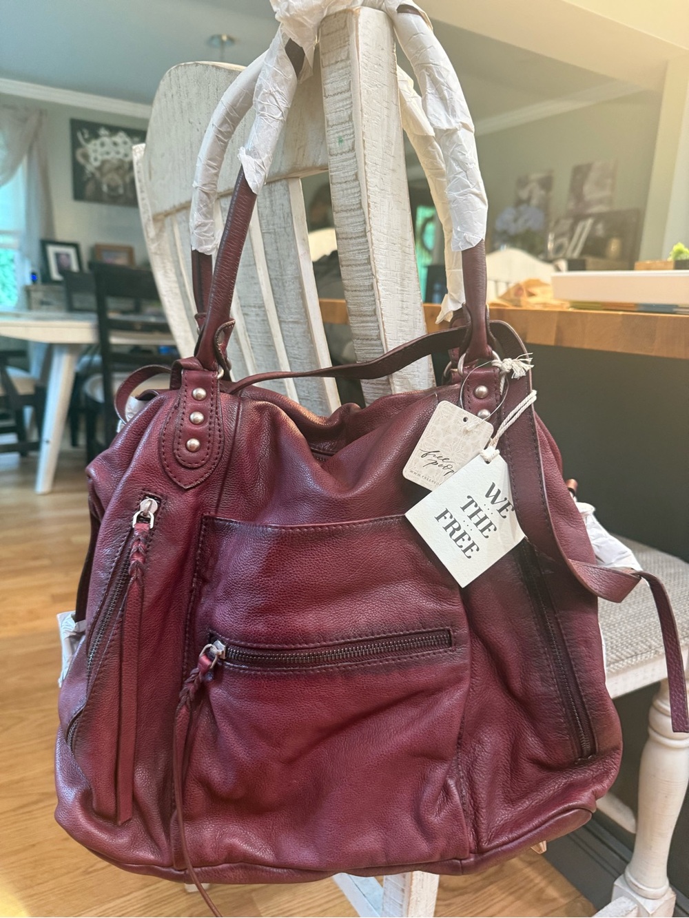 ❤️🤟 free people large red rock Emerson tote